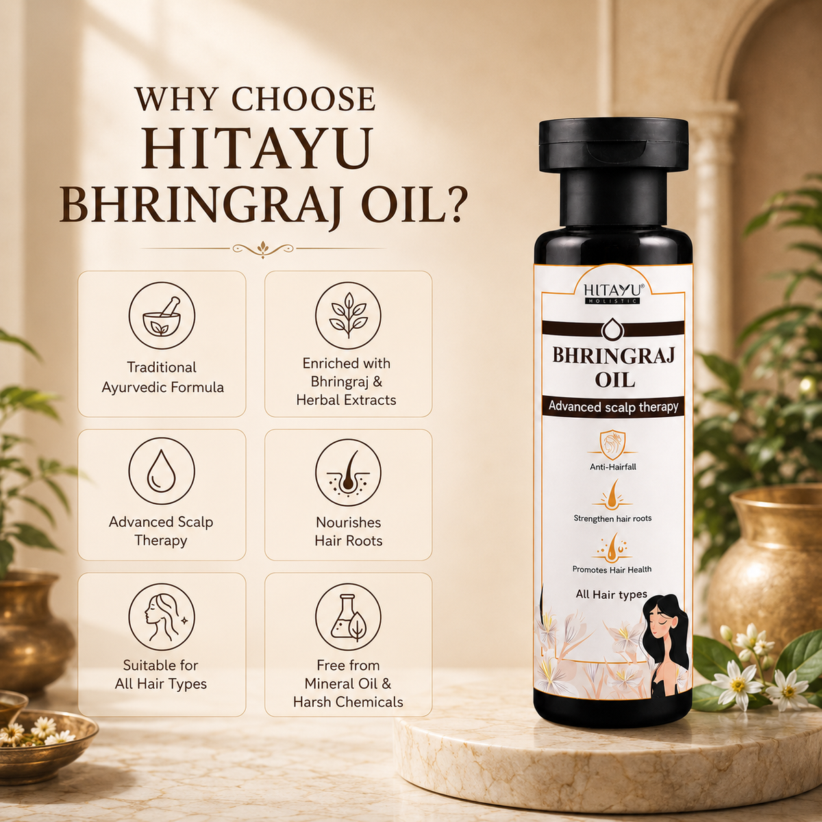 Bhringraj Oil | Strengthen Roots | 100ml