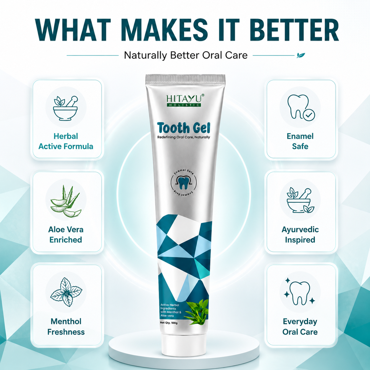 Tooth Gel | Gentle on Enamel | 100gm