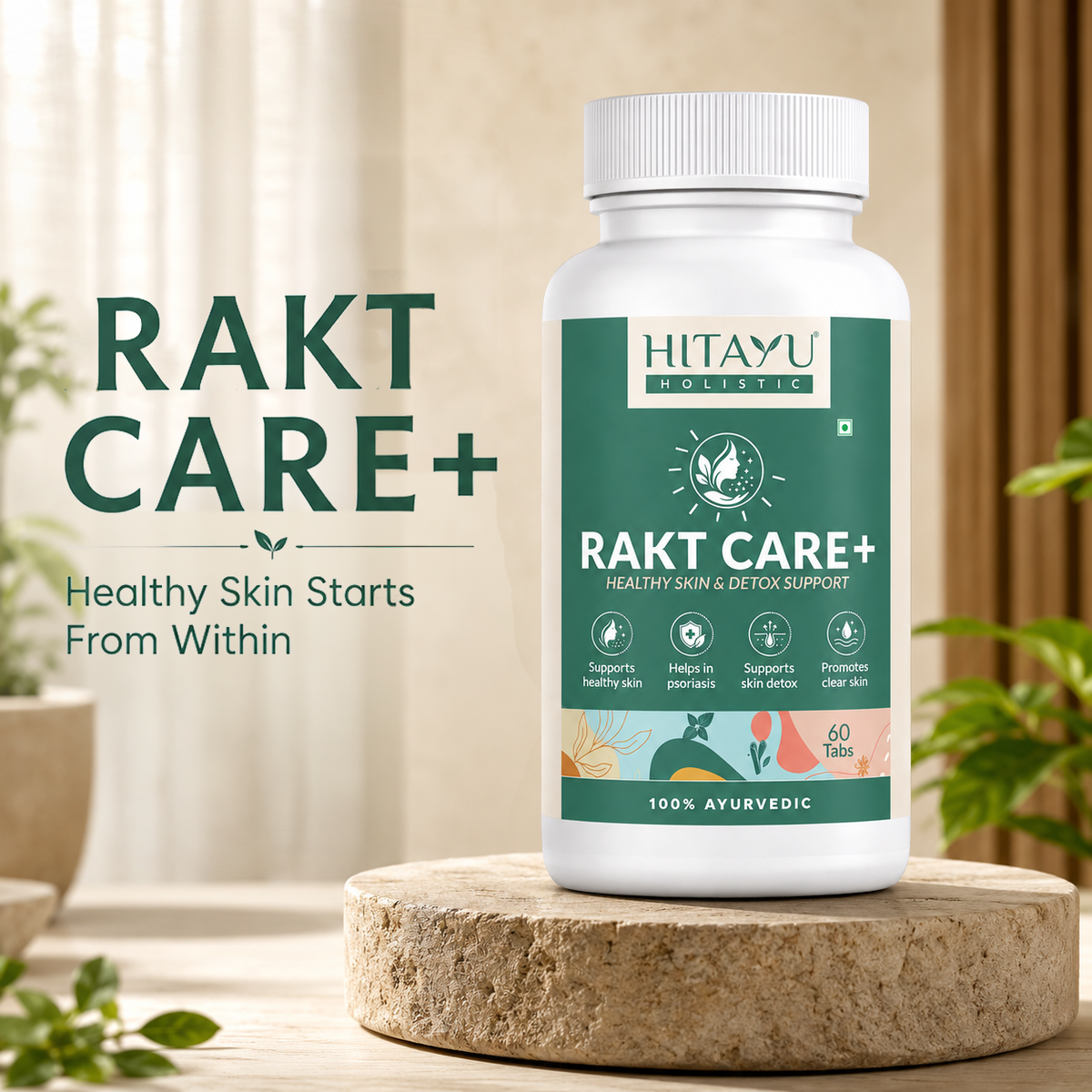Rakt Care+ | Skin & Detox Support | 60 Tablets