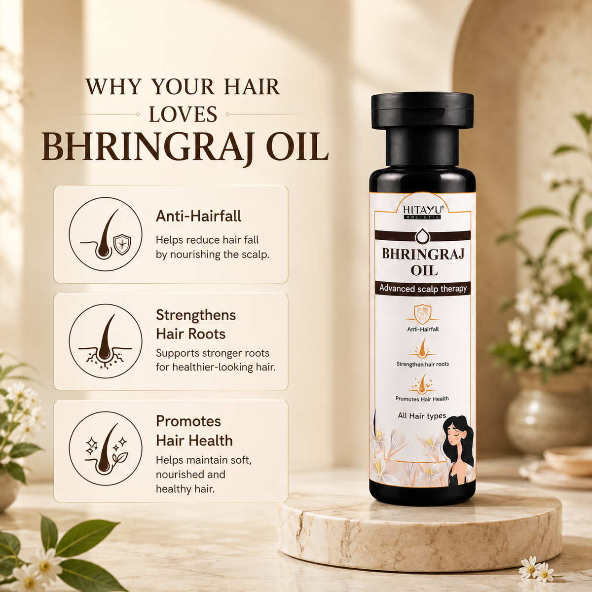 Bhringraj Oil | Strengthen Roots | 100ml