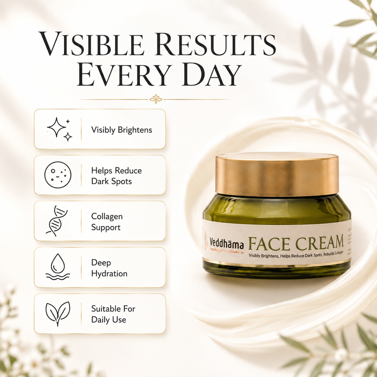 Face Cream | Brightening | Spot Reduction | Collagen Boost | 100% Chemical-Free