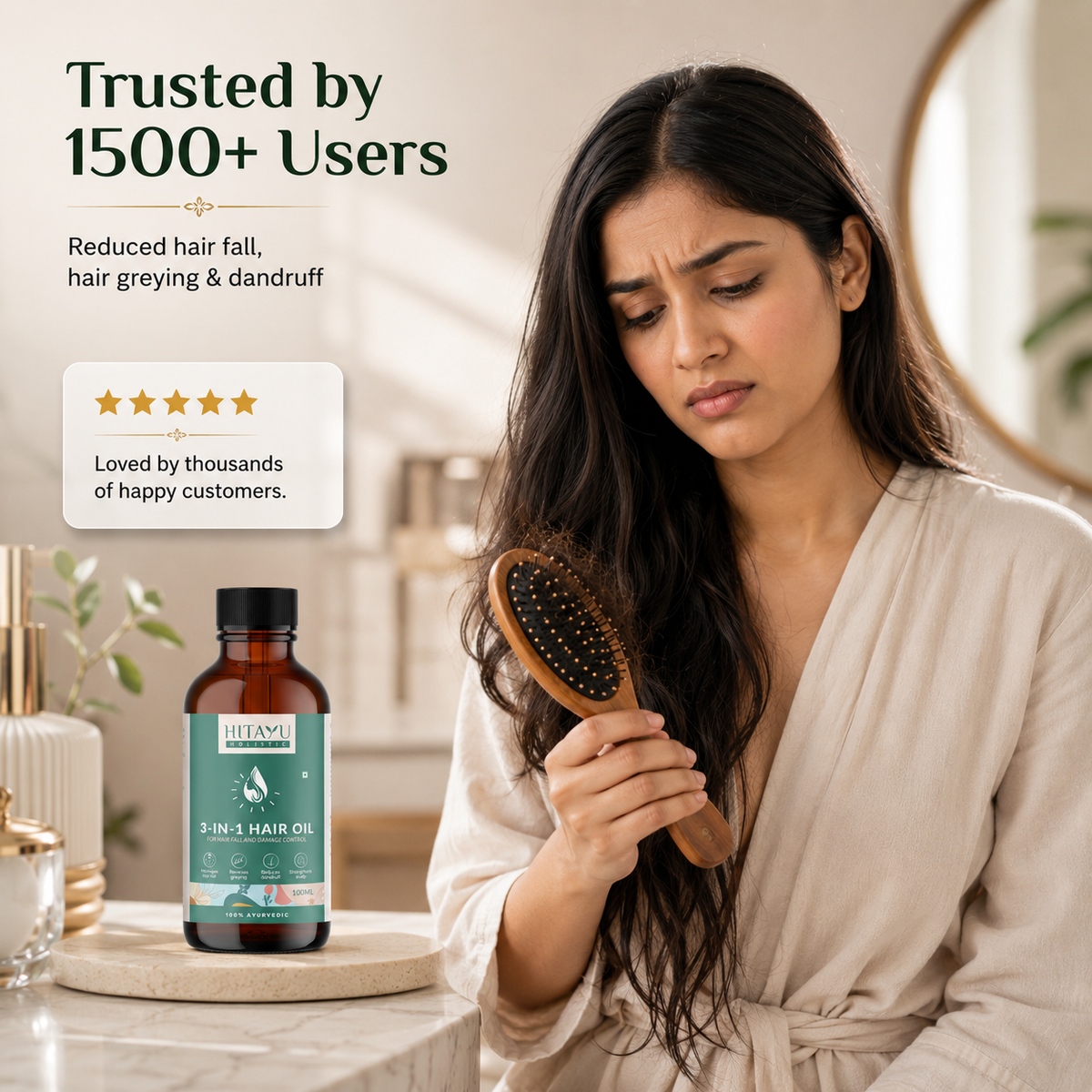 3‑in‑1 Ayurvedic Hair Oil | 100ml