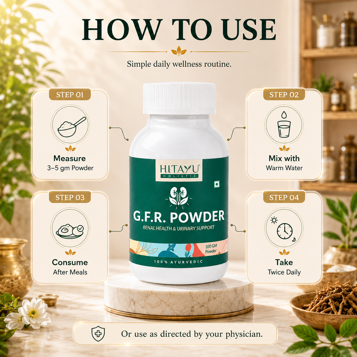 G.F.R. Powder | Support Kidney & Urinary Wellness | 100g