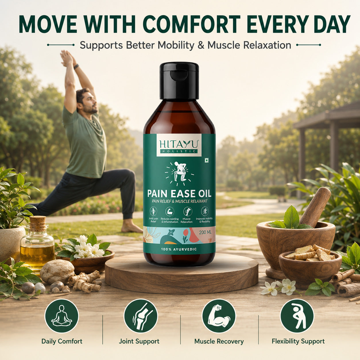 Pain Ease Oil – Ayurvedic Joint & Muscle Comfort Oil