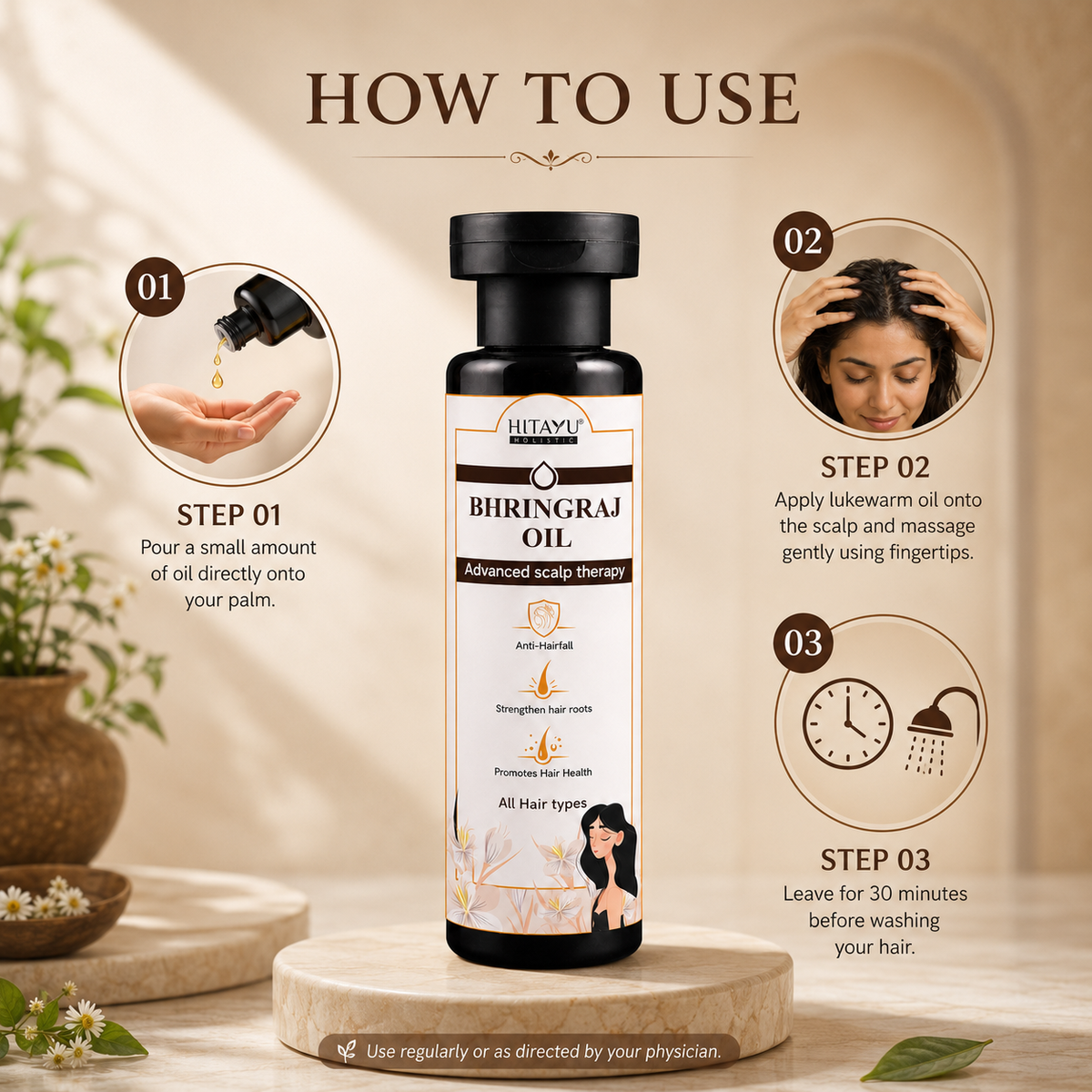 Bhringraj Oil | Strengthen Roots | 100ml