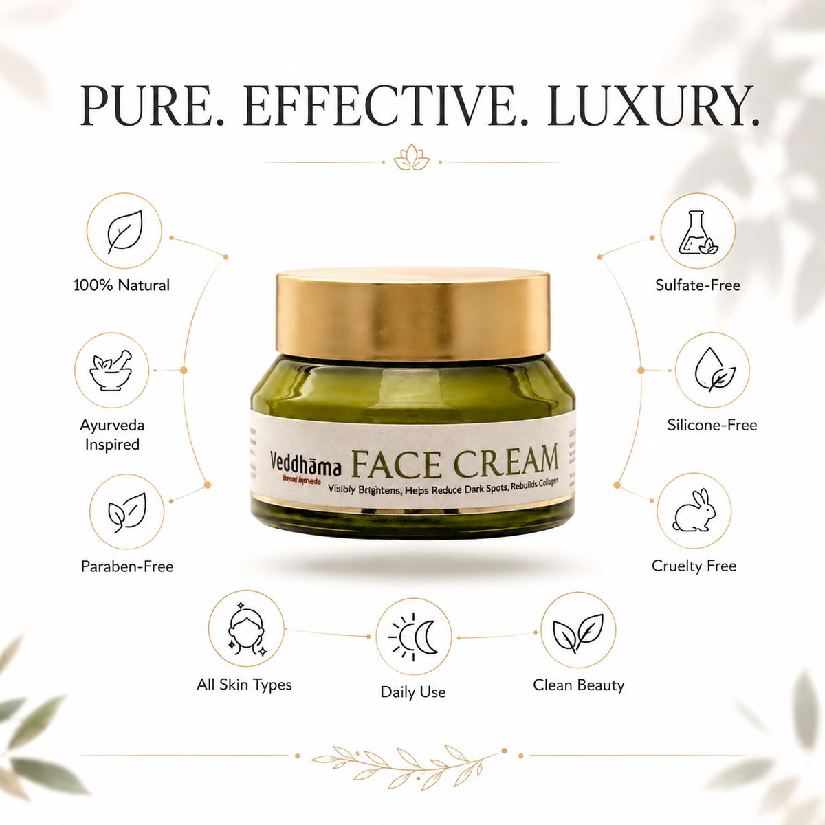 Face Cream | Brightening | Spot Reduction | Collagen Boost | 100% Chemical-Free
