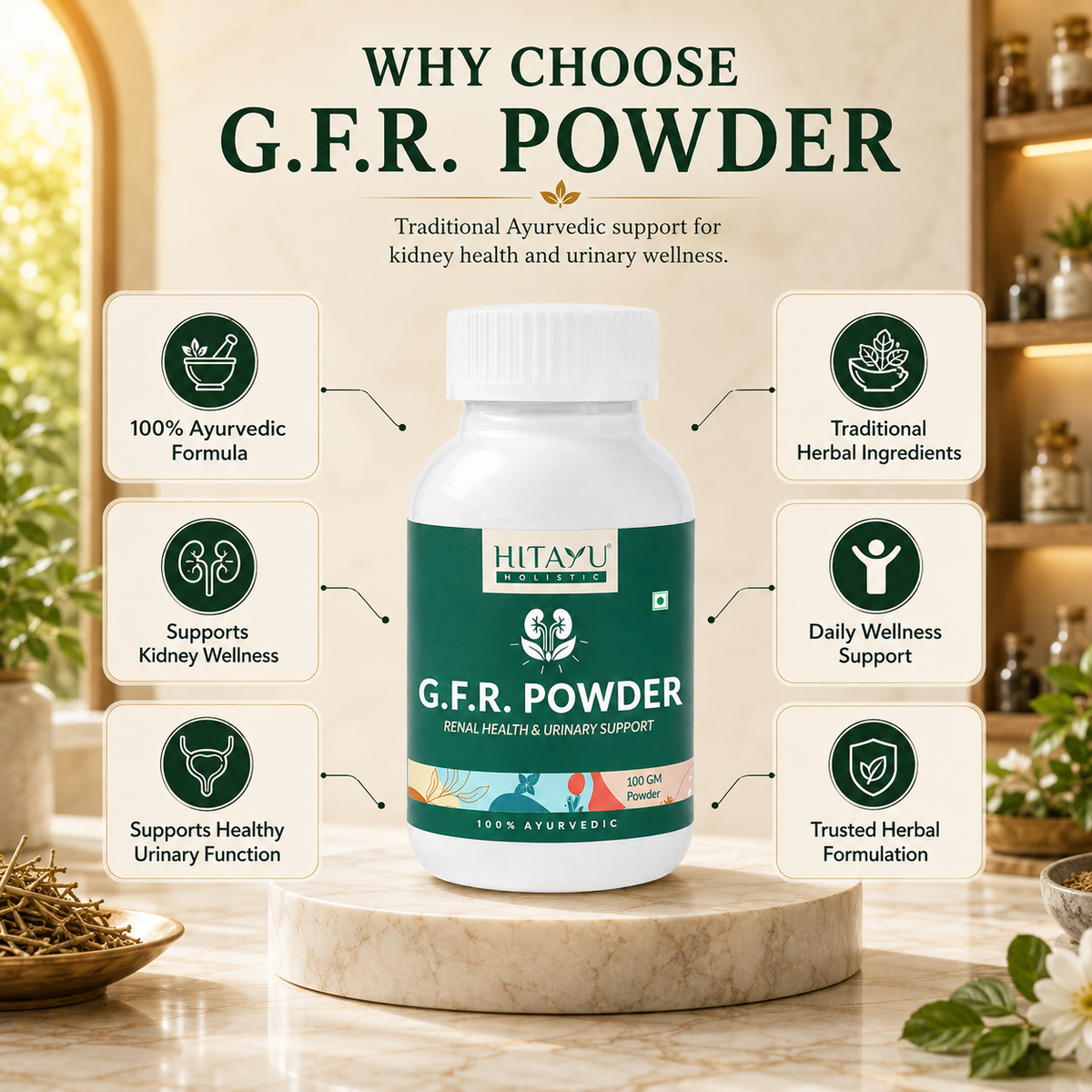 G.F.R. Powder | Support Kidney & Urinary Wellness | 100g