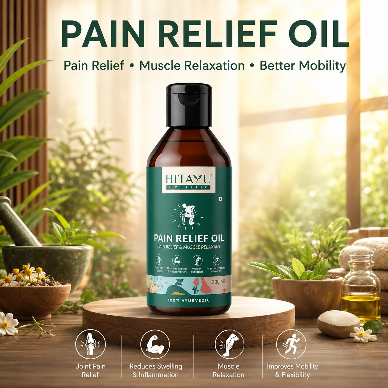 Pain Relief Oil – Ayurvedic Joint & Muscle Comfort Oil