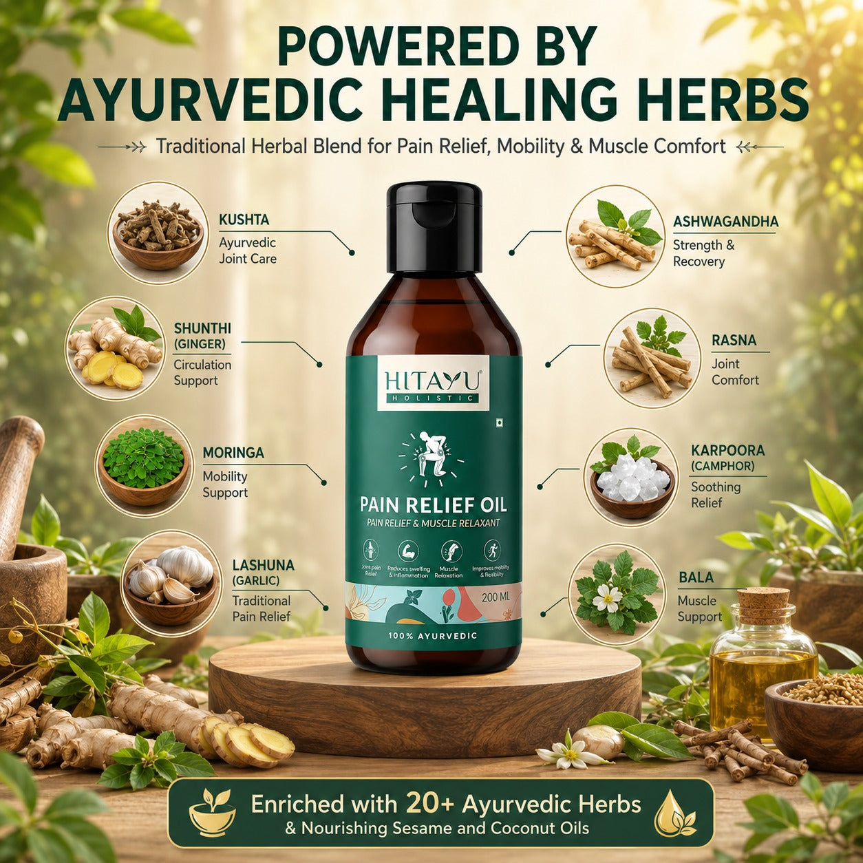 Pain Relief Oil – Ayurvedic Joint & Muscle Comfort Oil